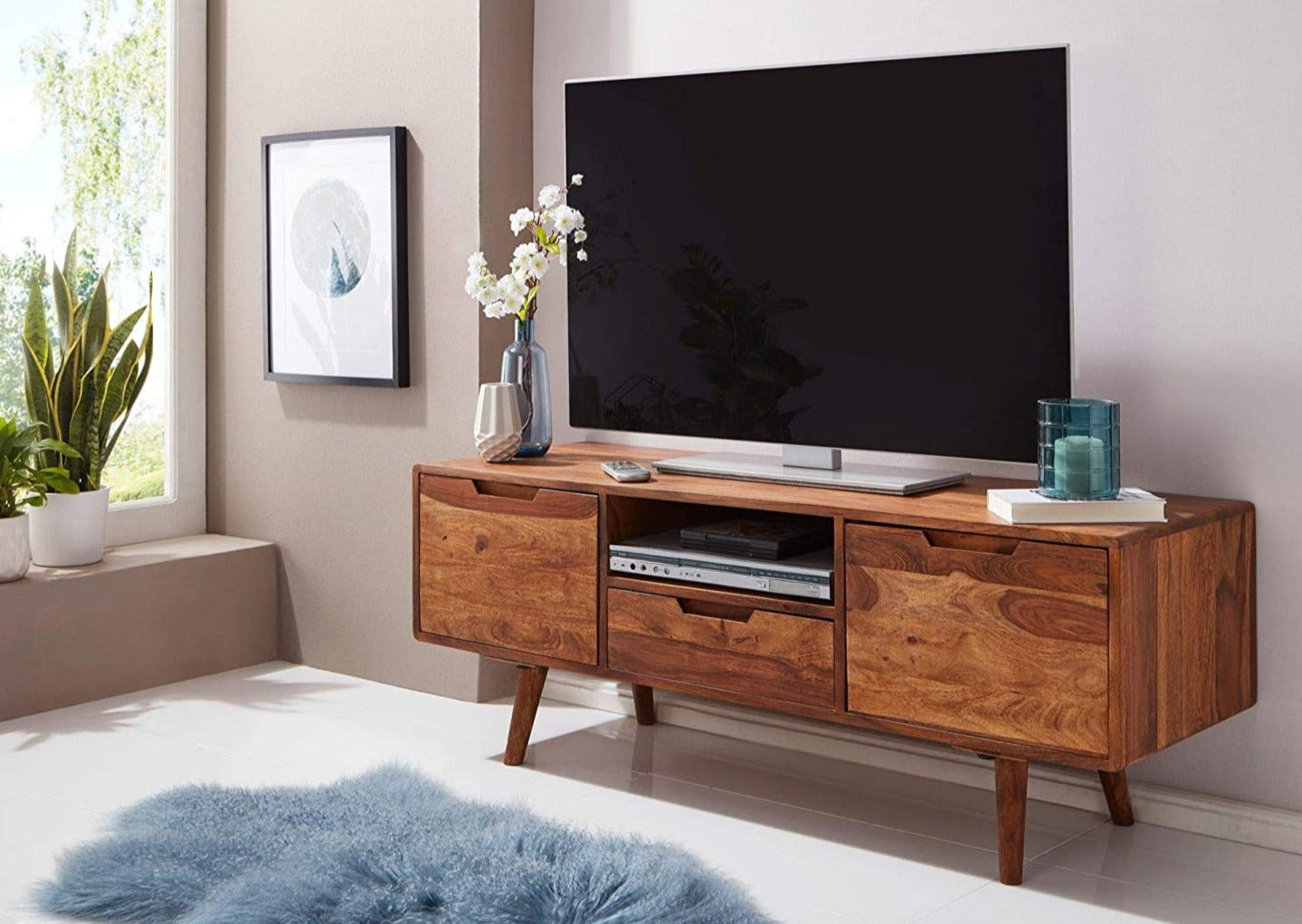 Sheesham deals tv unit