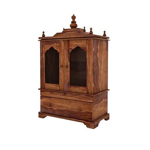 Temple with single drawer made of solid sheesham wood