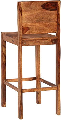 Bar chair (set of two) made of solid sheesham wood