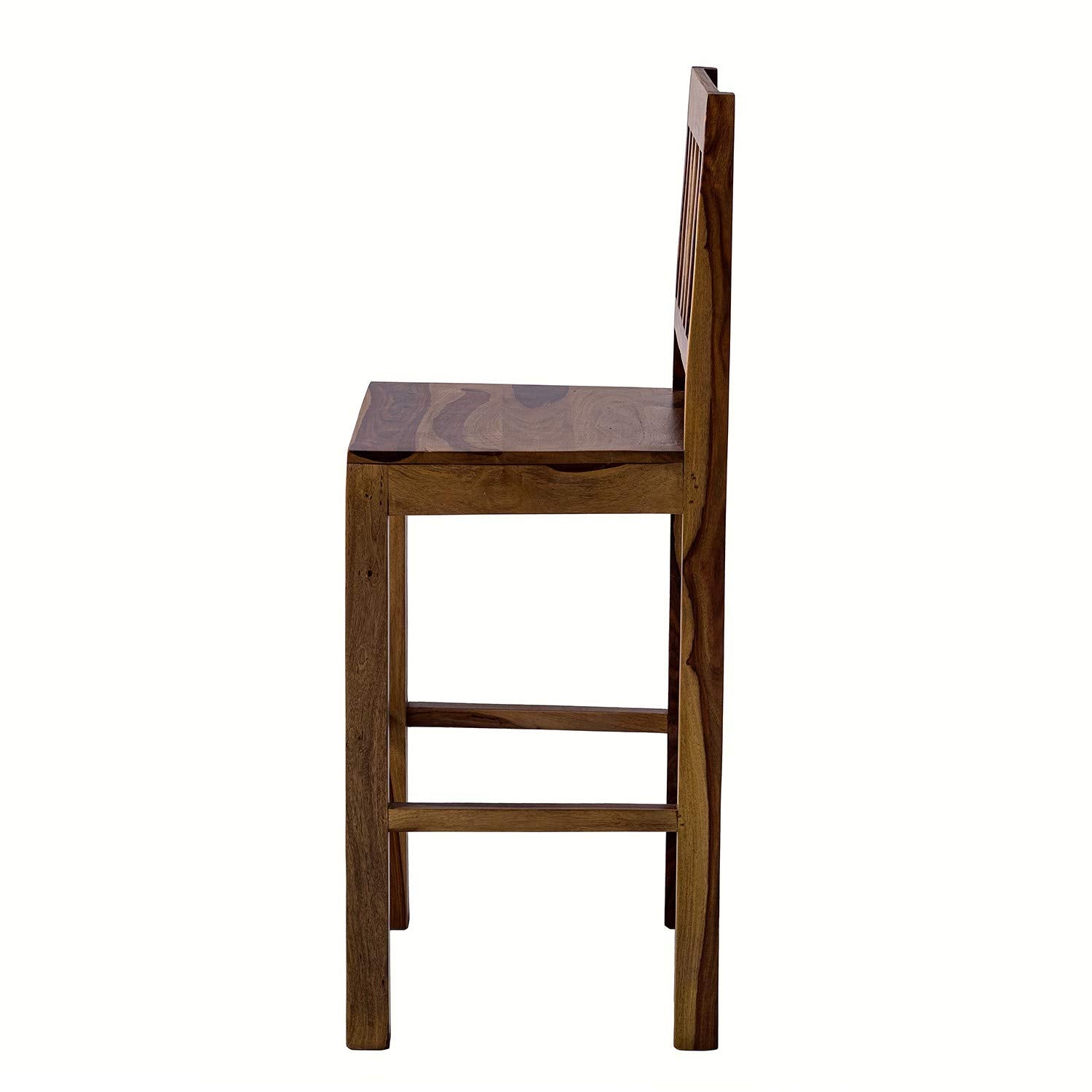 Bar chair (set of two) made of solid sheesham wood