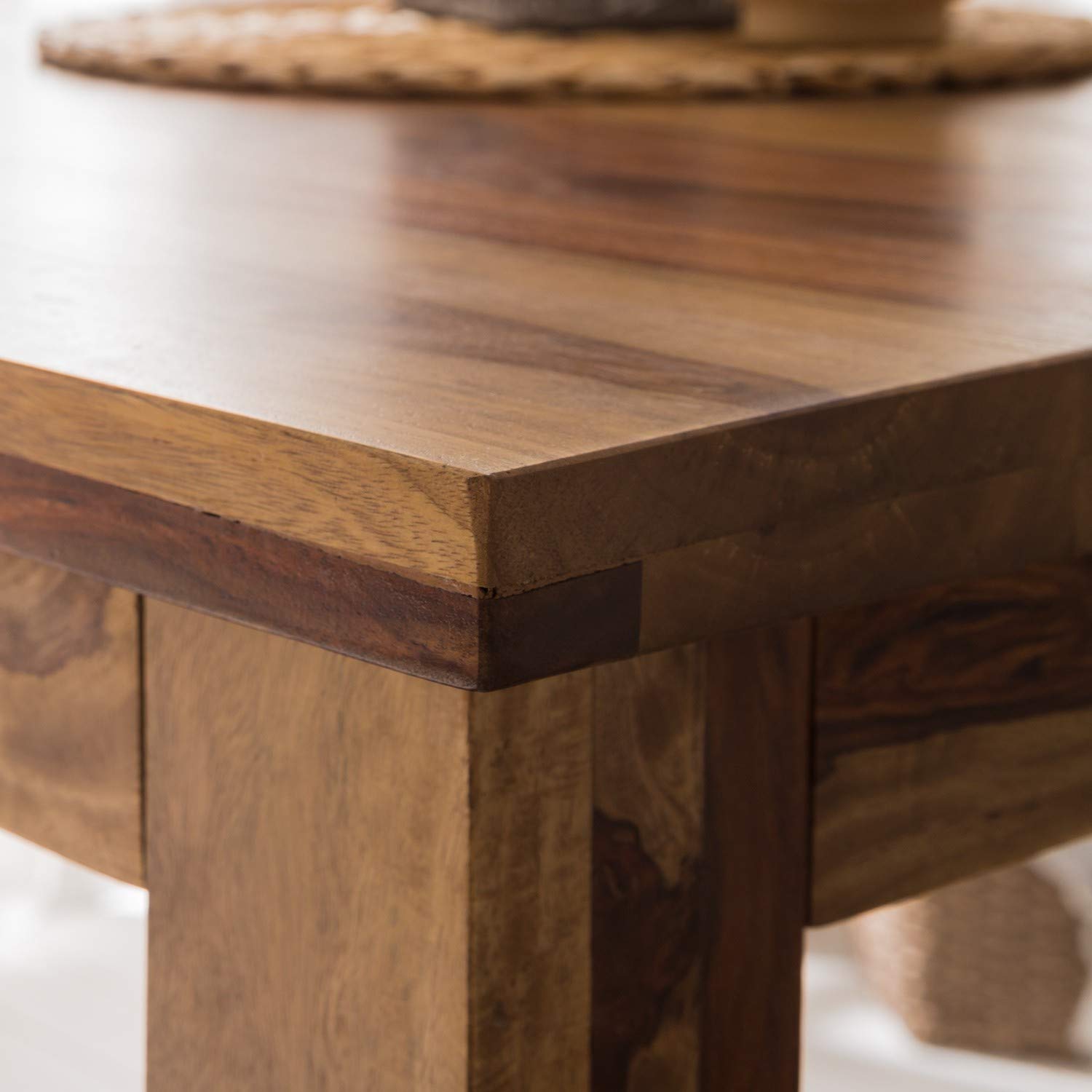 Bar table set with two chairs made of solid sheesham wood