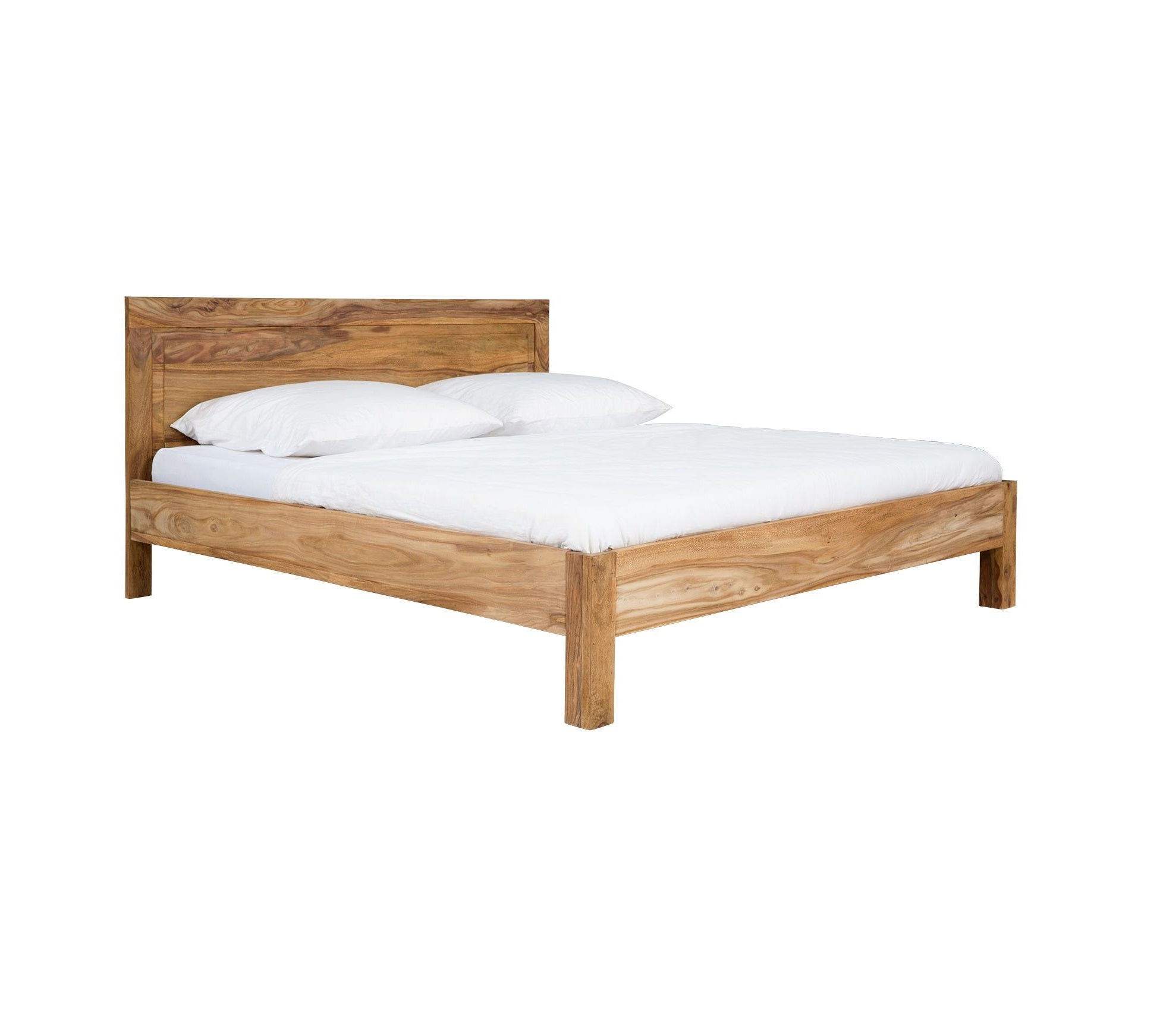 King bed made of solid acacia wood