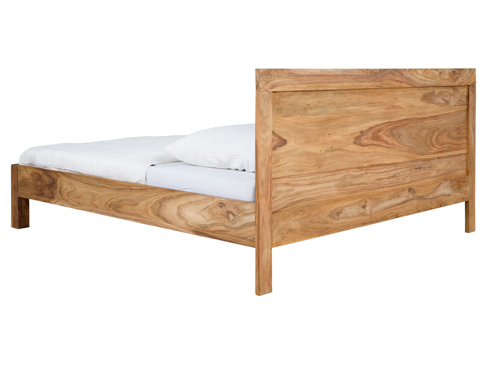 King bed made of solid acacia wood