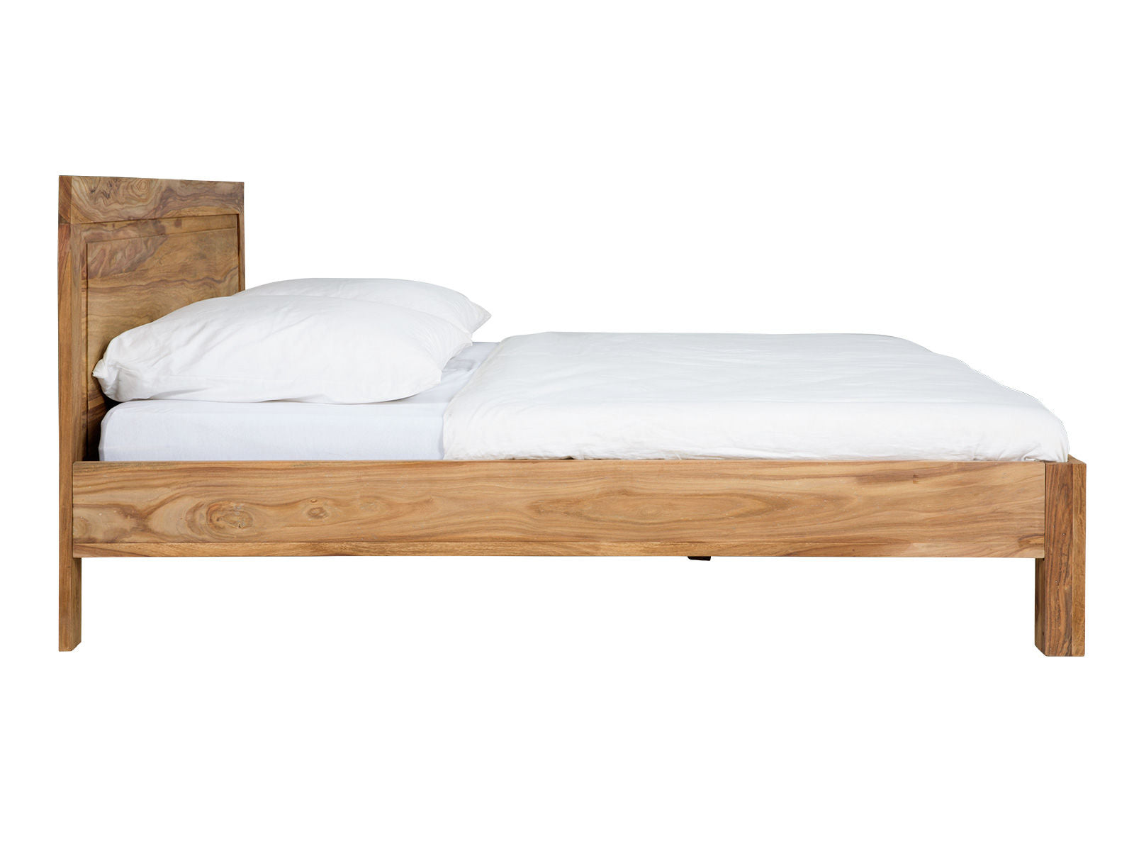 King bed made of solid acacia wood