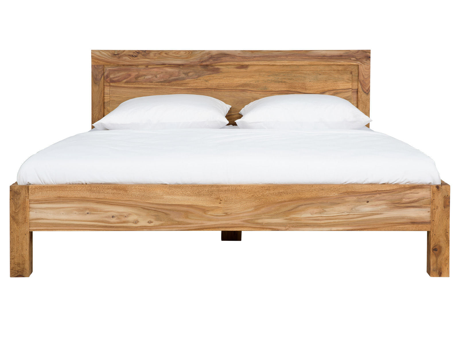 King bed made of solid acacia wood